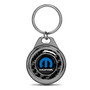 Mopar M Logo Real Black Carbon Fiber Gunmetal Roundel Metal Case Key Chain