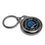 Mopar M Logo Real Black Carbon Fiber Gunmetal Roundel Metal Case Key Chain