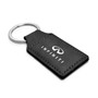 Infiniti Logo Rectangular Black Leatherette Key Chain