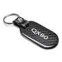 Infiniti QX80 100% Real Black Carbon Fiber Tag Style Key Chain