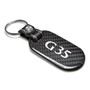 Infiniti G35 100% Real Black Carbon Fiber Tag Style Key Chain