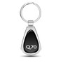 Infiniti Q70 Black Dome Chrome Metal Teardrop Key Chain