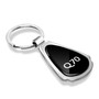 Infiniti Q70 Black Dome Chrome Metal Teardrop Key Chain