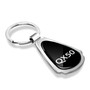 Infiniti QX50 Black Dome Chrome Metal Teardrop Key Chain