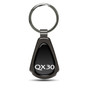 Infiniti QX30 Black Dome Gunmetal Black Metal Teardrop Key Chain