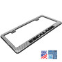 Cadillac Escalade in 3D on Silver Real 3K Carbon Fiber Finish ABS Plastic License Plate Frame