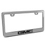 GMC in 3D on Silver Real 3K Carbon Fiber Finish ABS Plastic License Plate Frame