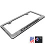 Dodge Charger in 3D Silver Real 3K Carbon Fiber Finish ABS Plastic License Plate Frame
