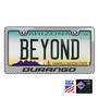 Dodge Durango in 3D Silver Real 3K Carbon Fiber Finish ABS Plastic License Plate Frame