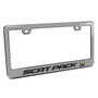 Dodge Scat-Pack Full Color in 3D Silver Real 3K Carbon Fiber Finish ABS Plastic License Plate Frame