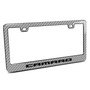 Chevrolet Camaro in 3D on Silver Real 3K Carbon Fiber Finish ABS Plastic License Plate Frame