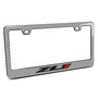 Chevrolet Camaro ZL1 in 3D on Silver Real 3K Carbon Fiber Finish ABS Plastic License Plate Frame