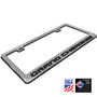 Jeep Grand Cherokee in 3D Silver Real 3K Carbon Fiber Finish ABS Plastic License Plate Frame