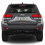 Jeep Grand Cherokee in 3D Silver Real 3K Carbon Fiber Finish ABS Plastic License Plate Frame