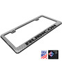 Jeep Rubicon Wrangler in 3D Silver Real 3K Carbon Fiber Finish ABS Plastic License Plate Frame