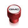 GMC Logo in White on Red Aluminum Tire Valve Stem Caps