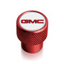 GMC Red Logo in White on Red Aluminum Tire Valve Stem Caps