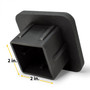 Ford F-150 Black Rubber Heavy-Duty 2" Trailer Tow Hitch Receiver Cover for Class 3 and Class 4