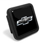 Chevrolet Black Logo Black Rubber Heavy-Duty 2" Trailer Tow Hitch Receiver Cover for Class 3 and Class 4