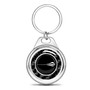 Chevrolet Corvette C8 Stingray Real Black Carbon Fiber Chrome Roundel Metal Case Key Chain