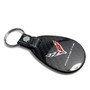 Chevrolet Corvette C8 Black Real Carbon Fiber Large Tear-Drop Key Chain