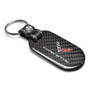 Chevrolet Corvette C7 Real Black Carbon Fiber Tag Style Key Chain