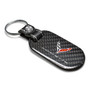 Chevrolet Corvette C8 Real Black Carbon Fiber Tag Style Key Chain