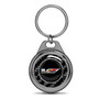 Cadillac V Logo Real Black Carbon Fiber Gunmetal Roundel Metal Case Key Chain