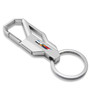 Cadillac V Logo Silver Carabiner-style Snap Hook Metal Key Chain