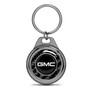 GMC Real Black Carbon Fiber Gunmetal Roundel Metal Case Key Chain