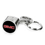 GMC in Red Engine Piston Style Chrome Metal Key Chain