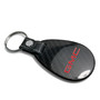 GMC in Red Black Real Carbon Fiber Large Tear-Drop Key Chain