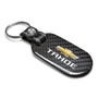 Chevrolet Tahoe Real Black Carbon Fiber Tag Style Key Chain