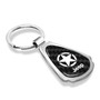 Jeep Willys Star Logo Real Black Carbon Fiber Chrome Metal Teardrop Key Chain