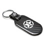 Jeep Willys Star Logo Real Carbon Fiber Dog-Tag Style Key Chain