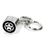 Jeep Willys Star Logo Piston Style Chrome Metal Key Chain