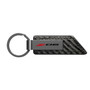 Chevrolet Corvette C8 Z06 Black Chrome Metal Plate Carbon Fiber Texture PU Leather Key Chain