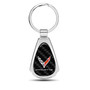 Chevrolet Corvette C8 Real Black Carbon Fiber Chrome Metal Teardrop Key Chain