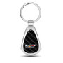 Cadillac V Logo Real Black Carbon Fiber Chrome Metal Teardrop Key Chain