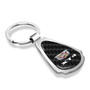 Cadillac XT4 Real Black Carbon Fiber Chrome Metal Teardrop Key Chain