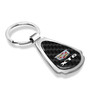 Cadillac XT6 Real Black Carbon Fiber Chrome Metal Teardrop Key Chain