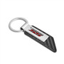 Chevrolet Camaro SS Silver Metal Plate Carbon Fiber Texture Black PU Leather Key Chain