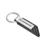 Chevrolet Silverado Silver Metal Plate Carbon Fiber Texture Black PU Leather Key Chain