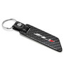 Chevrolet Camaro ZL1 Black Real Carbon Fiber Blade Style with Black Leather Strap Key Chain