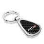 GMC AT4 Real Black Carbon Fiber Chrome Metal Teardrop Key Chain