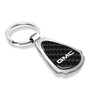 GMC Logo Real Black Carbon Fiber Chrome Metal Teardrop Key Chain