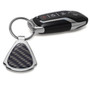 GMC Logo in Red Real Black Carbon Fiber Chrome Metal Teardrop Key Chain