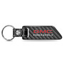 GMC Denali Black Real Carbon Fiber Blade Style with Black Leather Strap Key Chain