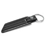 GMC Black Real Carbon Fiber Blade Style with Black Leather Strap Key Chain