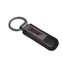 Chevrolet Camaro SS Black Chrome Metal Plate Black PU Leather Key Chain